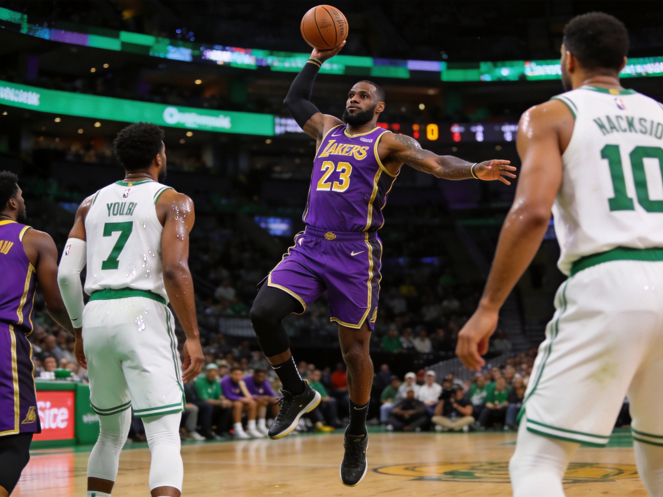 篮球NBA焦点战洛杉矶湖人队比赛战报图片